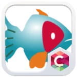 fish in sky c launcher theme android application logo